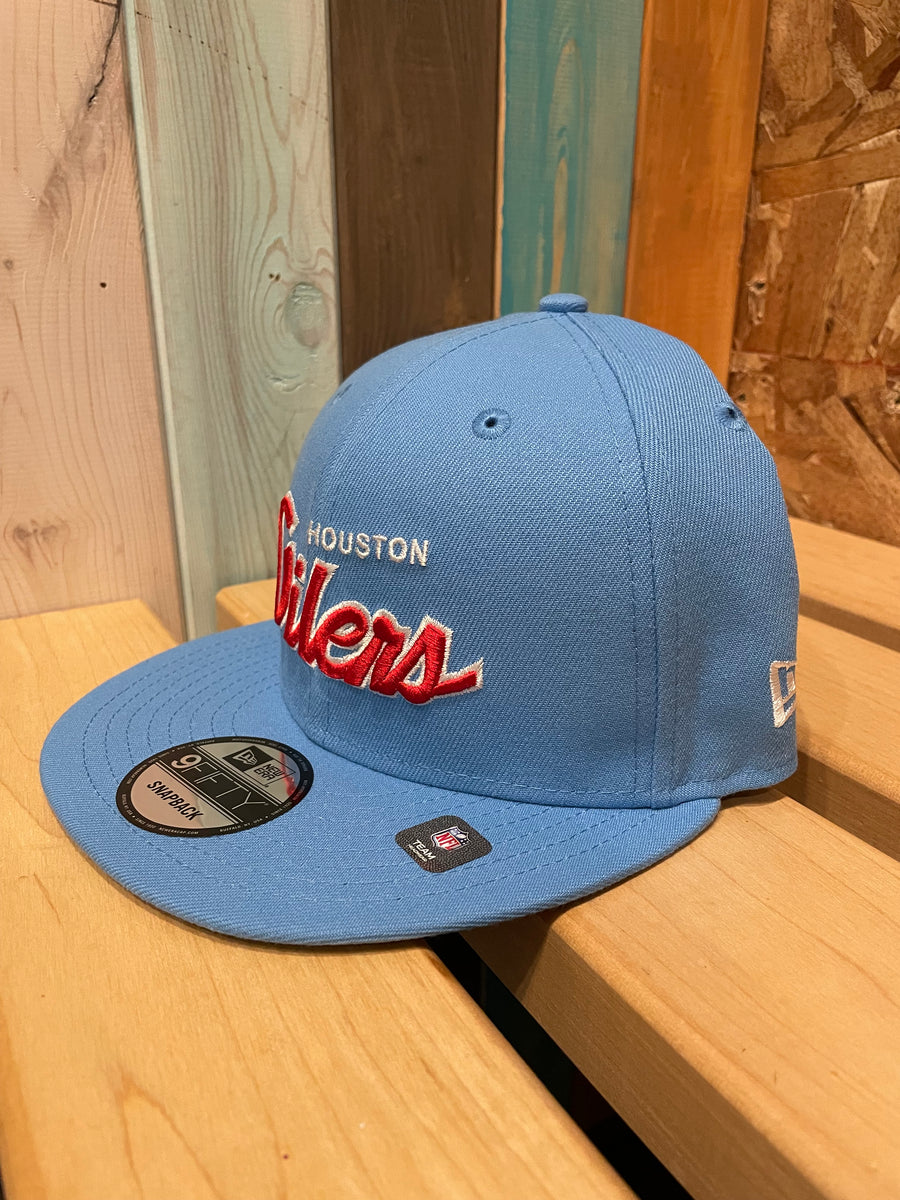 Houston Oilers New Era Team Script 9FIFTY Snapback Hat - Light