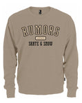 Rumors College Dropout Crew Sweatshirt- Sand