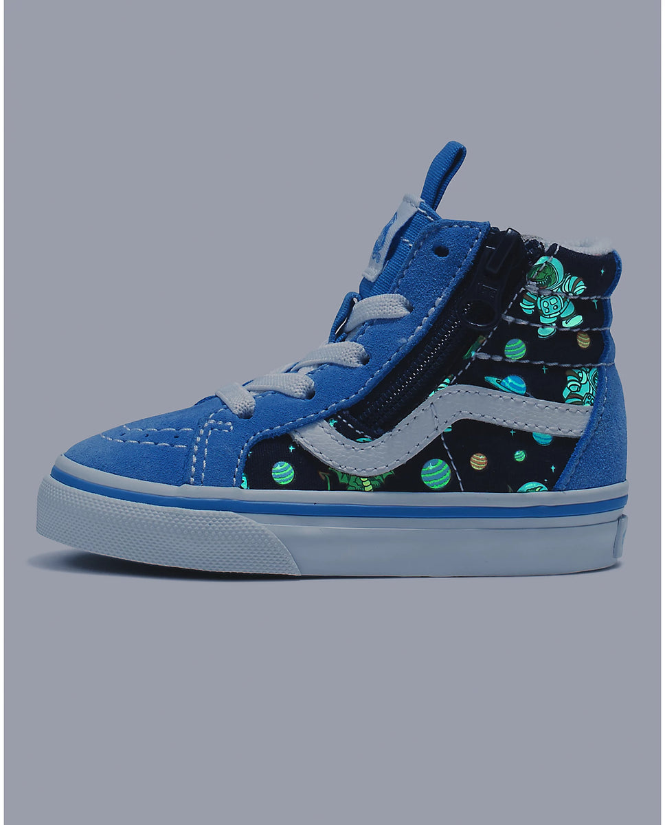 Blue floral vans best sale