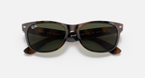 Ray-Ban New Wayfarer Sunglasses - Tortoise W/ G-15 Green