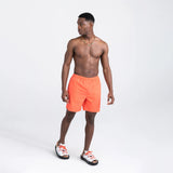 Saxx Mens Go Coastal Classic Volley 7" Swim Short - Hot Coral