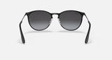 Ray-Ban Erika Metal Sunglasses - Black W/ Grey Gradient Polar