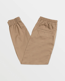 Volcom Mens Frickin Slim Jogger Pants - Khaki