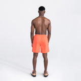 Saxx Mens Go Coastal Classic Volley 7" Swim Short - Hot Coral