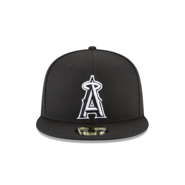 Men's Los Angeles Angels New Era Black Side Patch 59FIFTY Fitted Hat