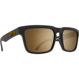 Spy Helm Low Bridge Fit Sunglasses - Soft Matte Black - Happy Bronze with Gold Spectra Mirror