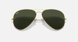 Ray-Ban Aviator Large Metal Sunglasses - Arista Gold W/ G-15 Green