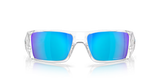Oakley Heliostat Sunglasses - Clear W/ Prizm Sapphire Polarized