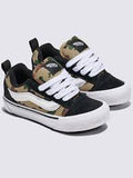 Vans Toddler KNU Skool Elastic Lace Shoes - Camo Black/Green