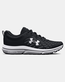 Under Armour Men's UA Charged Assert 10 Wide (4E) Running Shoes - Black / White - 001