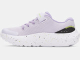 Under Armour Girls' PS UA Surge 4 AC Running Shoes - Salt Purple/Transparent - 535