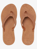 Roxy Womens Vickie Flip-Flops - Tan