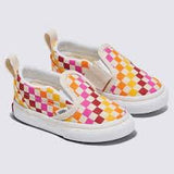 Vans Toddler Slip-On V Shoes - Retro Rainbow Checkerboar