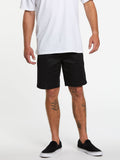 Volcom Mens Frickin Elastic Waist Shorts - Black