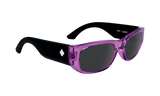 Spy Genre Sunglasses - Translucent Magenta Matte Black - Happy Gray
