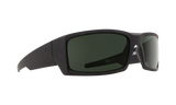 Spy General Sunglasses - Soft Matte Black - Happy Gray Green