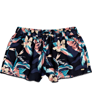 Roxy W Salty Tan Elasticized Beach Shorts