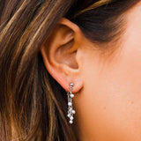 Pura Vida Silver Earrings ~ Pearl Chain Wrap