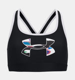 Under Armour Girls' UA Crossback Graphic Sports Bra