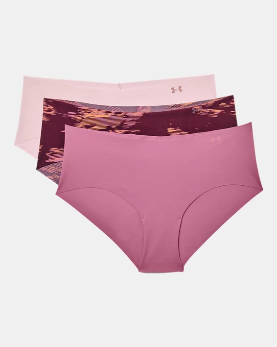 Under Armour Women's UA Pure Stretch Print Thongs 3-Pack Underwear Size XL