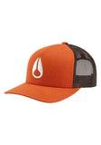 Nixon Iconed Trucker Hat - Orange / Brown