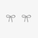Pura Vida Bow Earrings ~ Silver