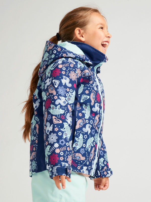 Stay warm and stylish on the slopes with the Roxy Dryflight Technology 10K  Girls Ski Jacket