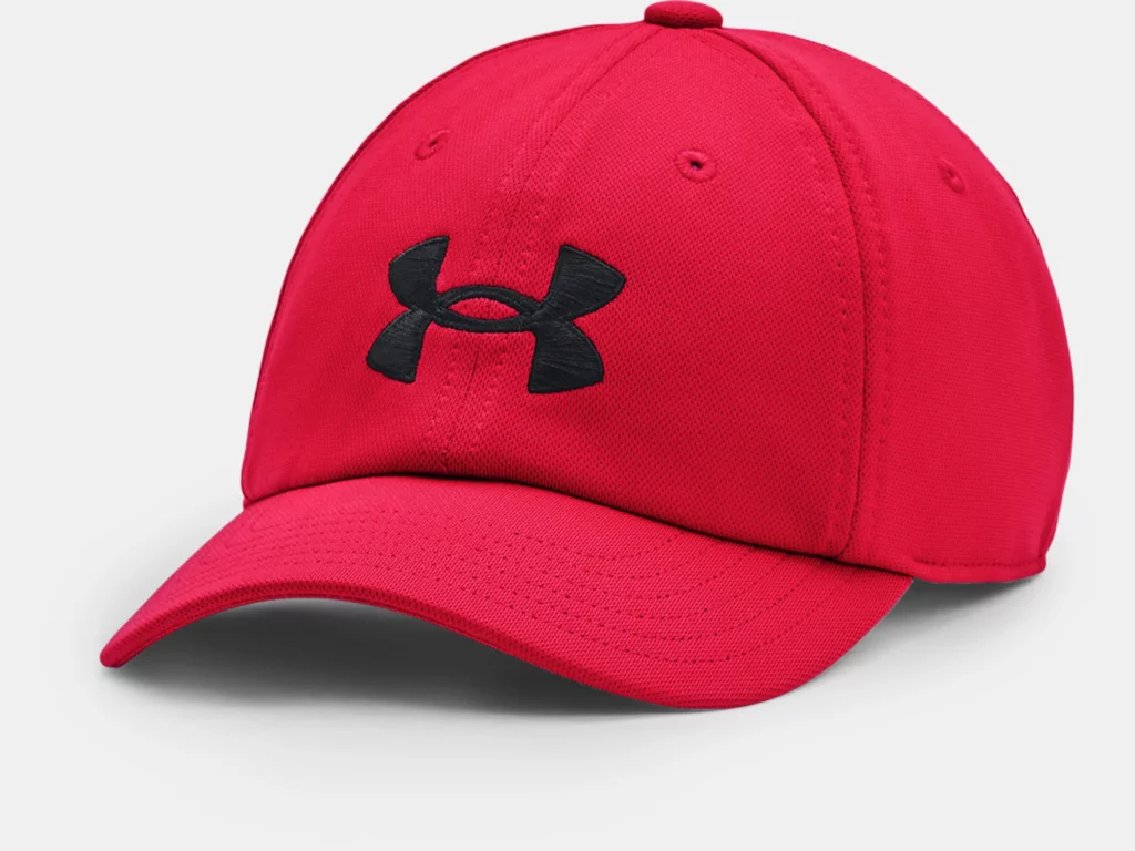 Kids Boy's Blitzing Red/White Adjustable Under Armour Cap , 43% OFF