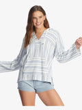 Roxy Womens Wild And Free Stripe Poncho Hoodie