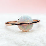 Pura Vida Ring ~ Opal Saturn Rose Gold