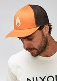 Nixon Iconed Trucker Hat - Orange / Brown