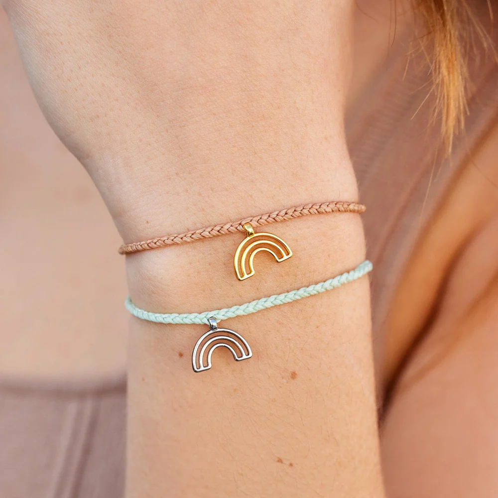 Pura Vida Chasing Rainbows Gold Charm Bracelet Almond