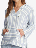 Roxy Womens Wild And Free Stripe Poncho Hoodie