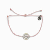 Pura Vida Silver Charm Bracelet ~ Spinner Pink