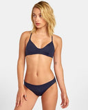 RVCA Womens Solid Full Bikini Bottoms