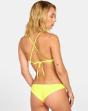 RVCA Womens Solid Cross Back Bikini Top