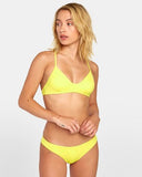 RVCA Womens Solid Cross Back Bikini Top