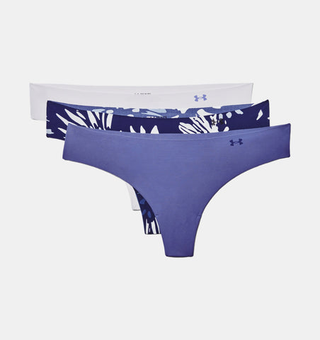 Under Armour Women's UA Pure Stretch Thong 3-Pack Printed