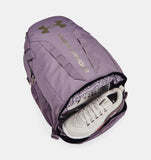 Under Armour UA Hustle 5.0 Backpack - Violet Gray / Metallic Champagne Gold