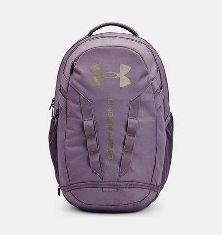 Under Armour UA Hustle 5.0 Backpack - Violet Gray / Metallic Champagne Gold