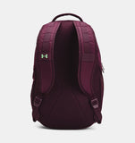 Under Armour UA Hustle 5.0 Backpack - Dark Maroon / Green Screen / Misty Purple