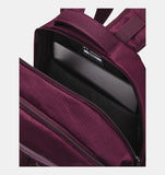 Under Armour UA Hustle 5.0 Backpack - Dark Maroon / Green Screen / Misty Purple