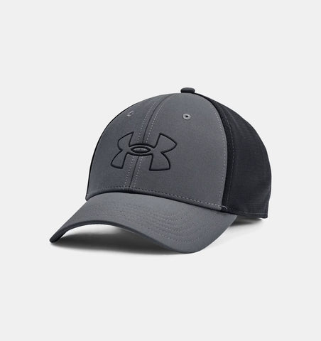 Under Armour Men's UA Iso-Chill Driver Mesh Adjustable Cap - Pitch Gray / Black