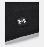 Under Armour Men's UA Halftime Ribbed Beanie - Black