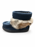 Manitobah Toddler Waterproof Faux Fur Snowy Owlet Mukluk - Navy