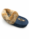 Manitobah Women's Tipi Suede Moccasin - Navy
