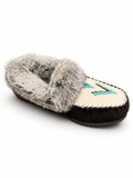 Manitobah Women's Street Suede Moccasin - Dark Brown