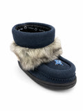 Manitobah Toddler Waterproof Faux Fur Snowy Owlet Mukluk - Navy