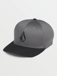 Volcom Mens Full Stone Flexfit Hat - Asphalt Black