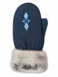 Manitobah Fur Trim Mitt - Navy